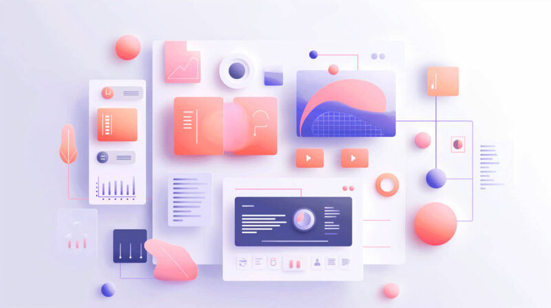 Futuristic digital interface showcasing smooth transitions and vibrant colors