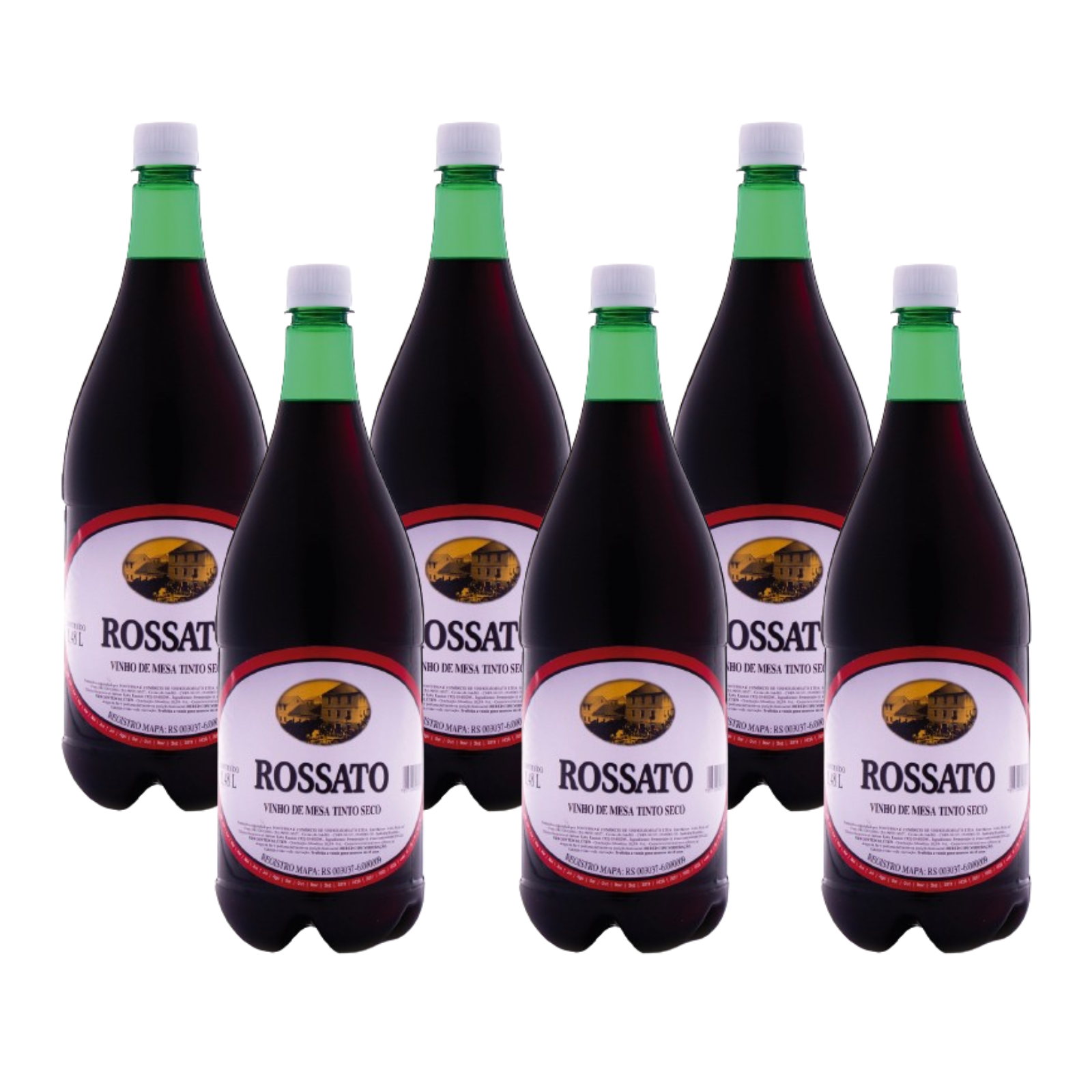 6 Vinhos Tintos de Mesa Seco 1,48L