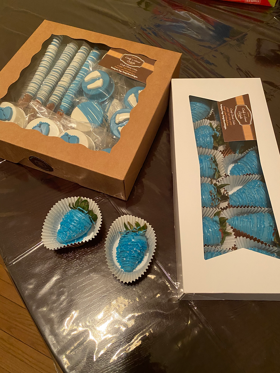 Thumbnail: Chocolate Covered Strawberries - It's a BOY (blue)