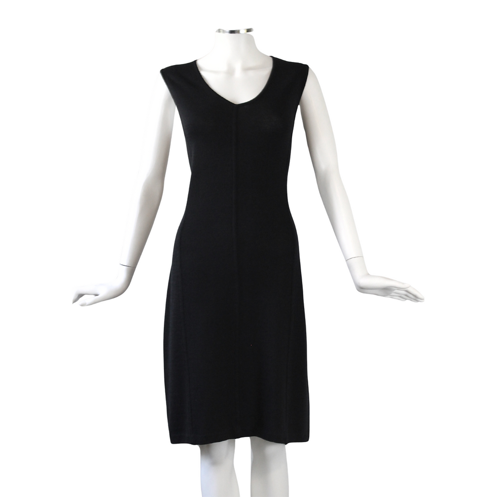 Thumbnail: Modern St. John Black Knit Frock