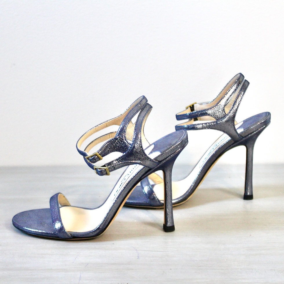 Thumbnail: Early 2000s Jimmy Choo Strappy Sandal in Glitter Lame