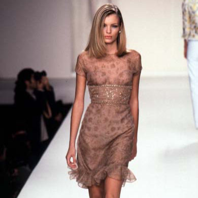 Thumbnail: DOCUMENTED S/S 1997 Oscar de la Renta Embellished Dress