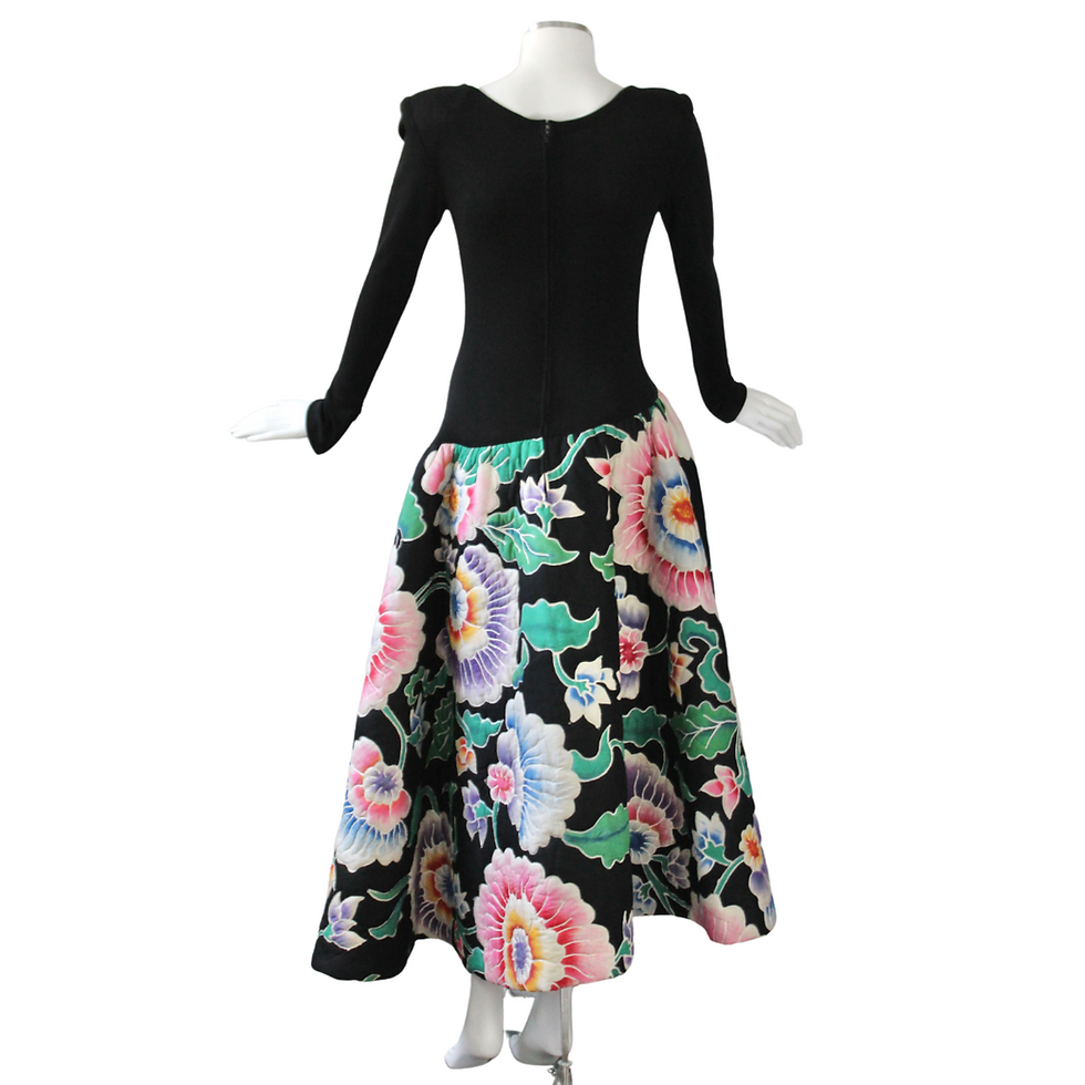 Thumbnail: Early 1990s Bob Mackie Gown with Quilted Floral Skirt