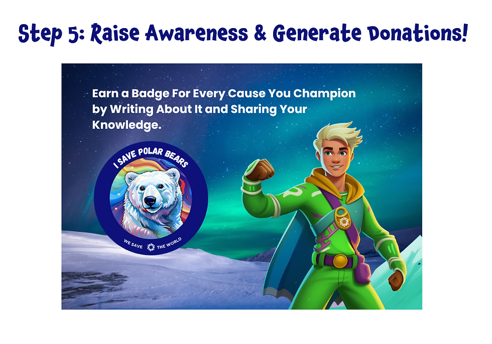 Generate Donations blue Text