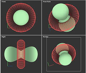 Interactive 3-D view ports