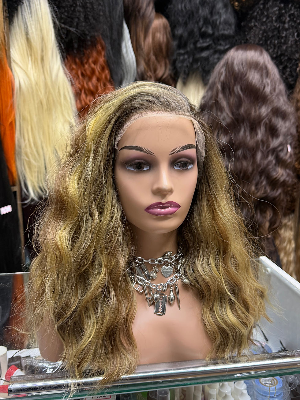 Miniatura: Front lace loira californiana ondulada 35cm long bob para uso diário