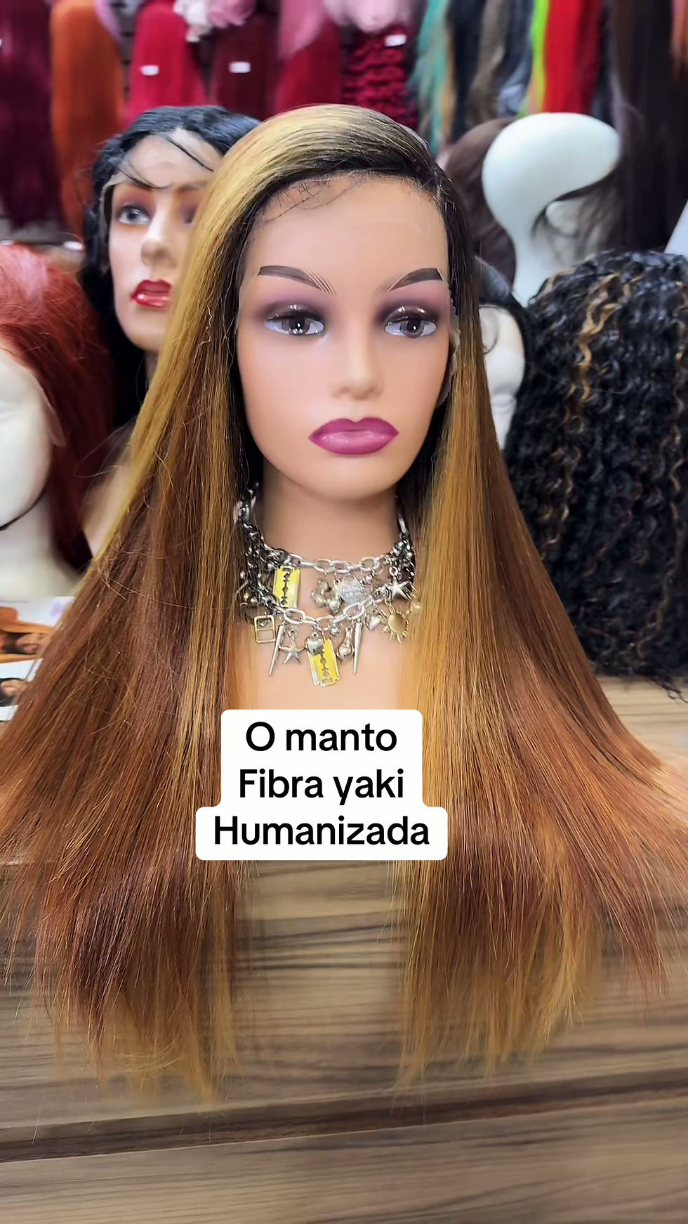 Miniatura: Front lace loira californiana 70cm raiz esfumada textura yaki fibra premium