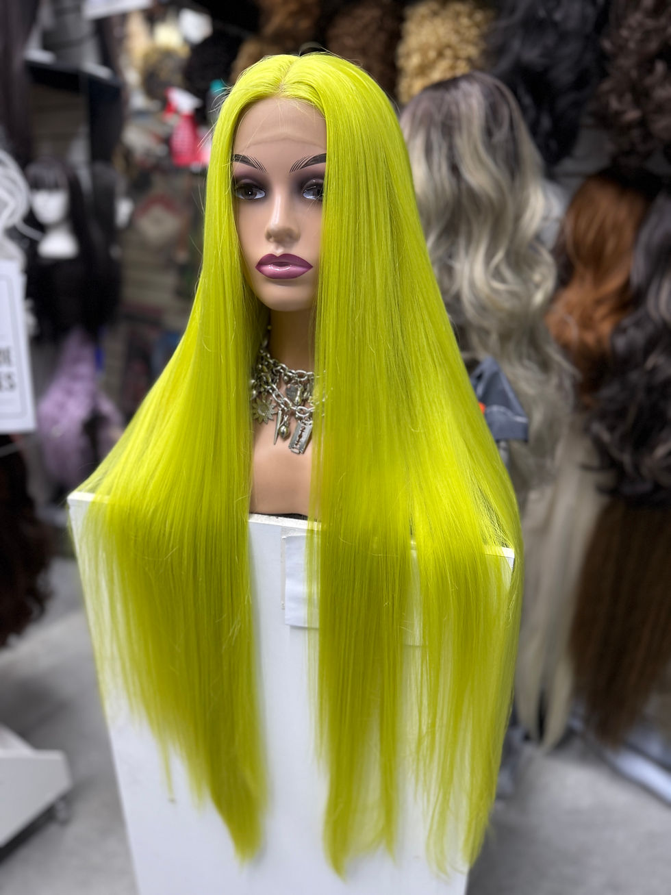Miniatura: Front lace azul verde lisa 1 metro premium