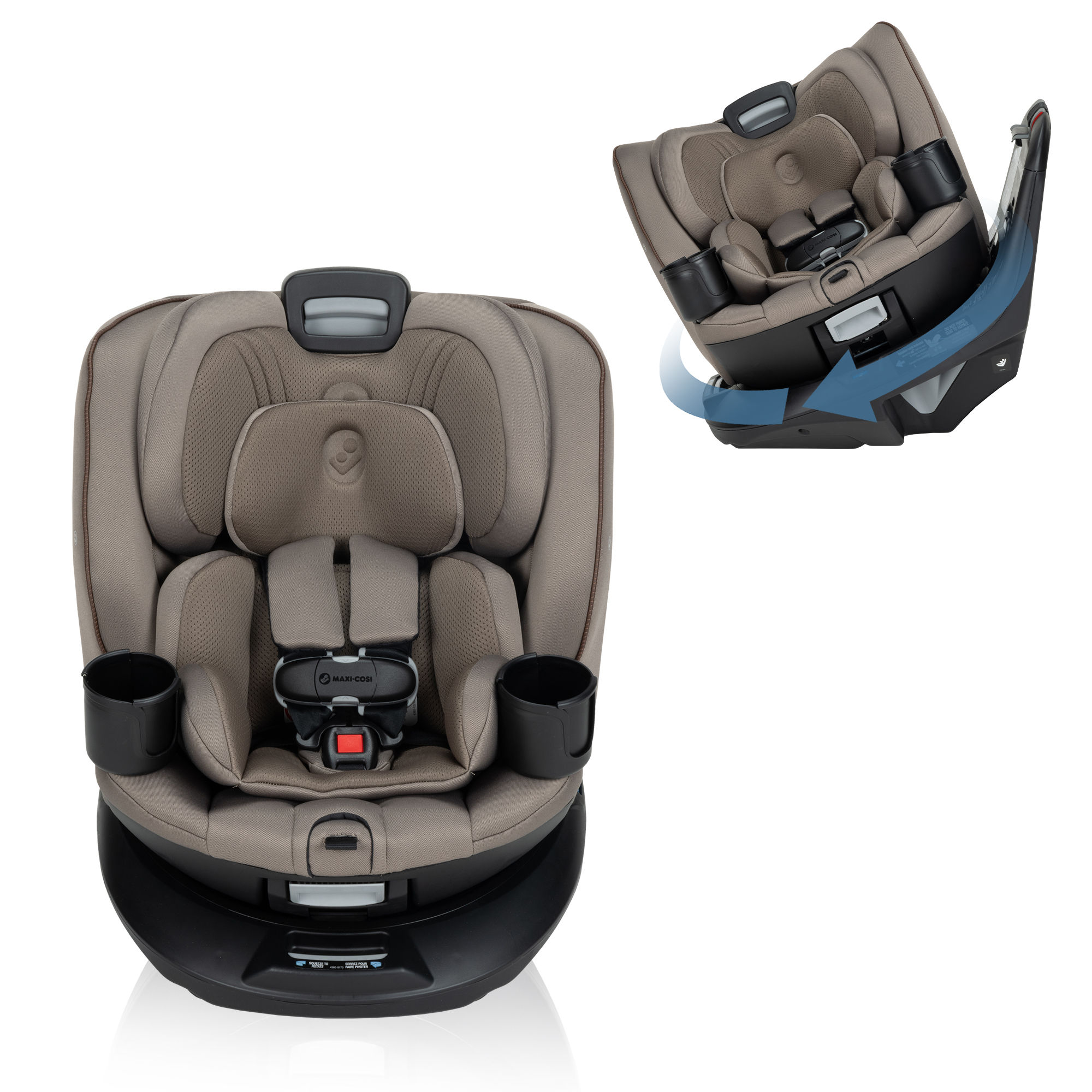 Andi 360° Rotating All-in-One Convertible Car Seat - Authentic Truffle