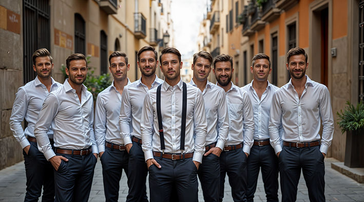 Barcelona groups and friends portrait photographer
