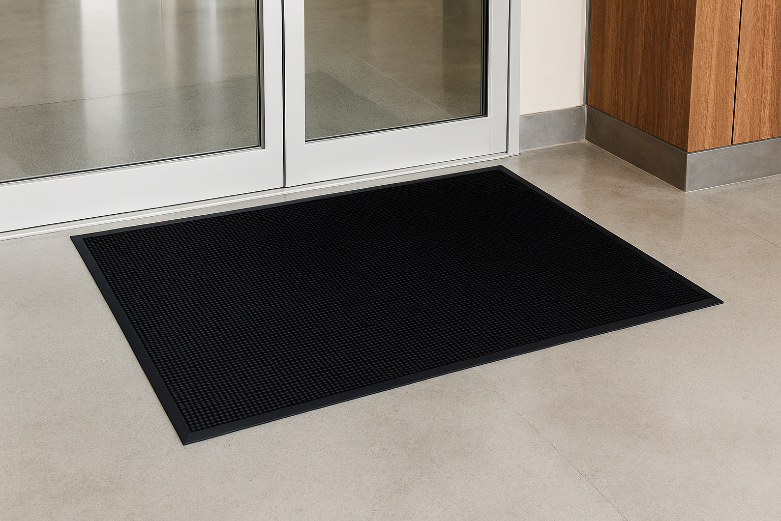 Outdoor Entrance Matting, Rubber 2-1/3' x 3-5/6' , Scraper Type, 2-Pack