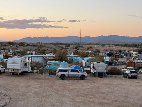 A view of Slab City from Mojo's tower