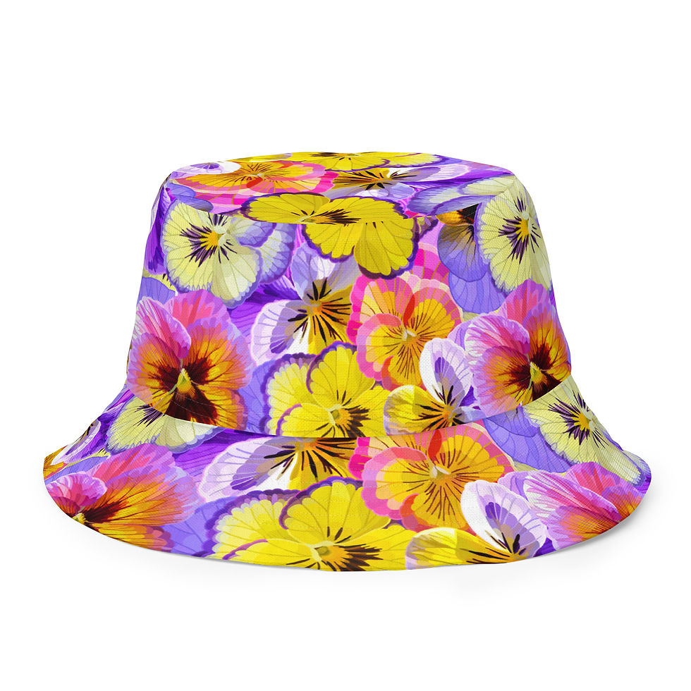 Thumbnail: Violas & Daffs Reversible bucket hat