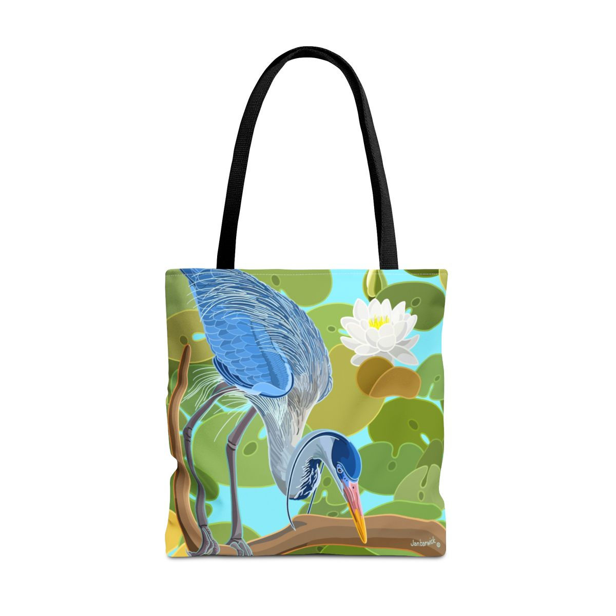 Great Blue Heron on Sky Tote Bag 