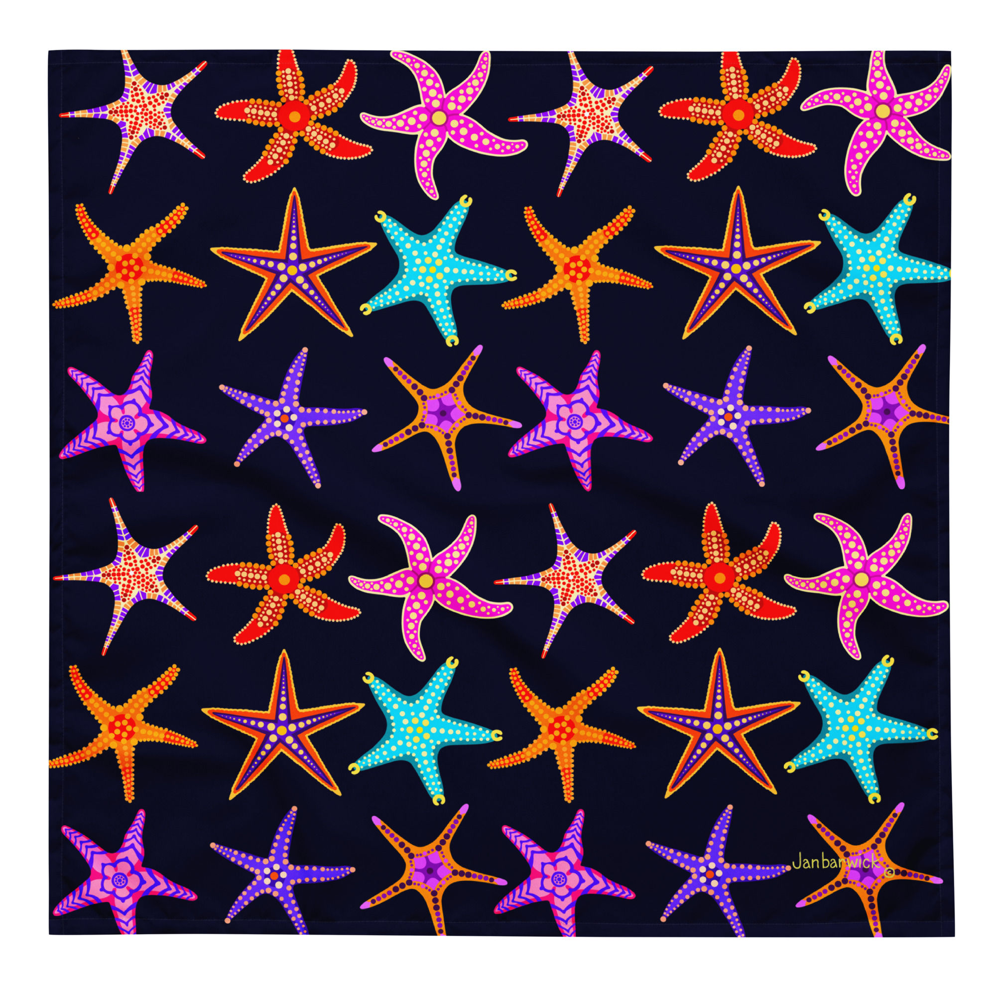 Starfish Party on Jet bandana