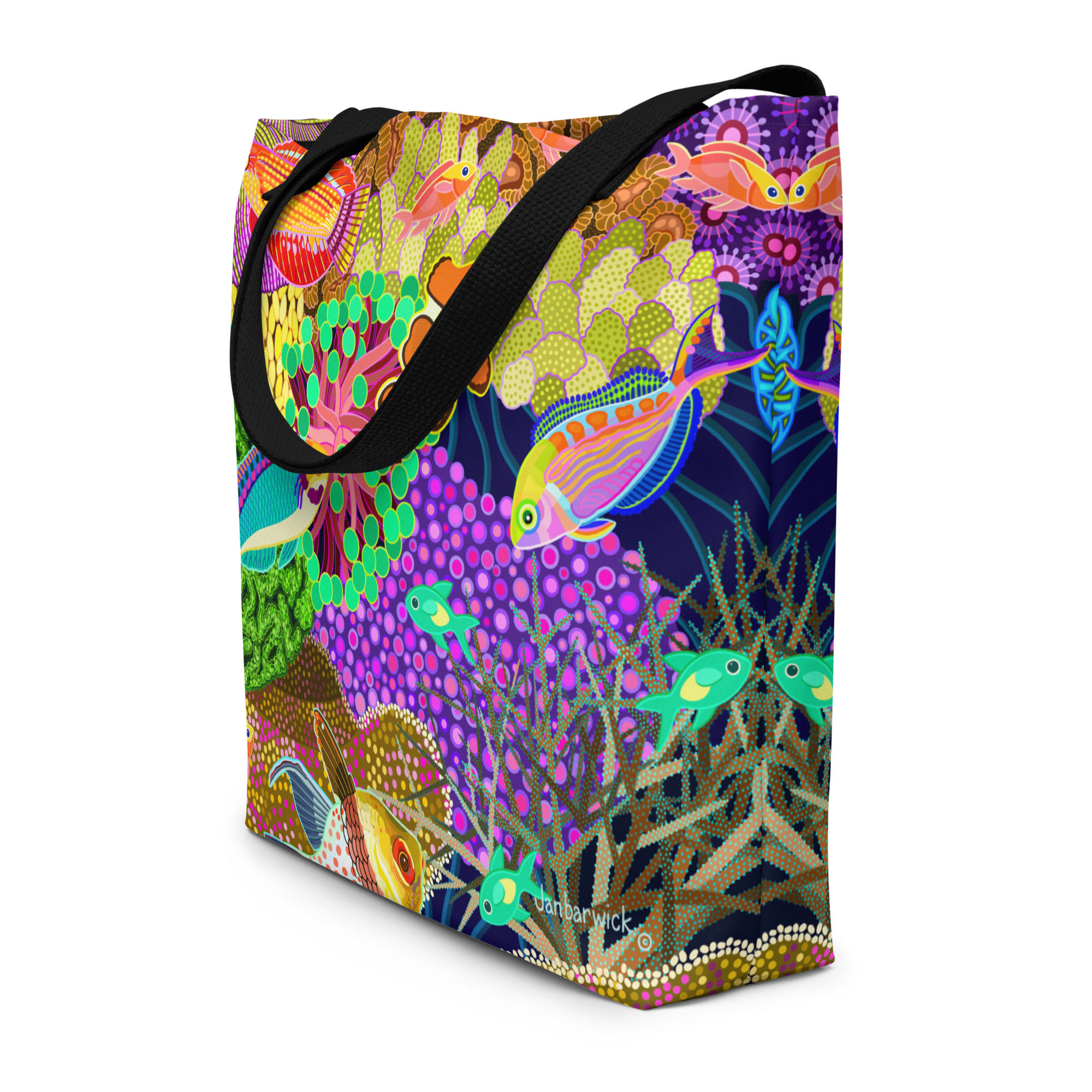 Golden Triangle Tote Bag with Pocket