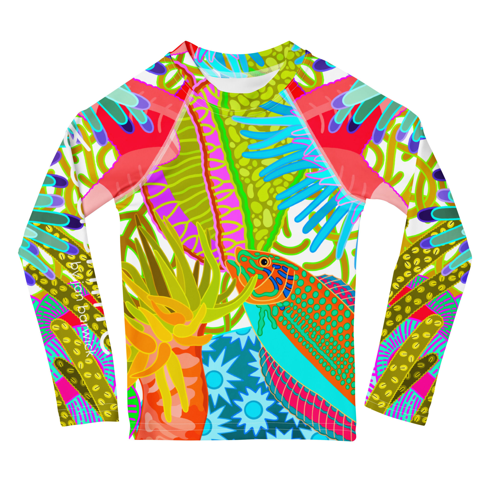 beachlife POP! on White Kids Rash Guard