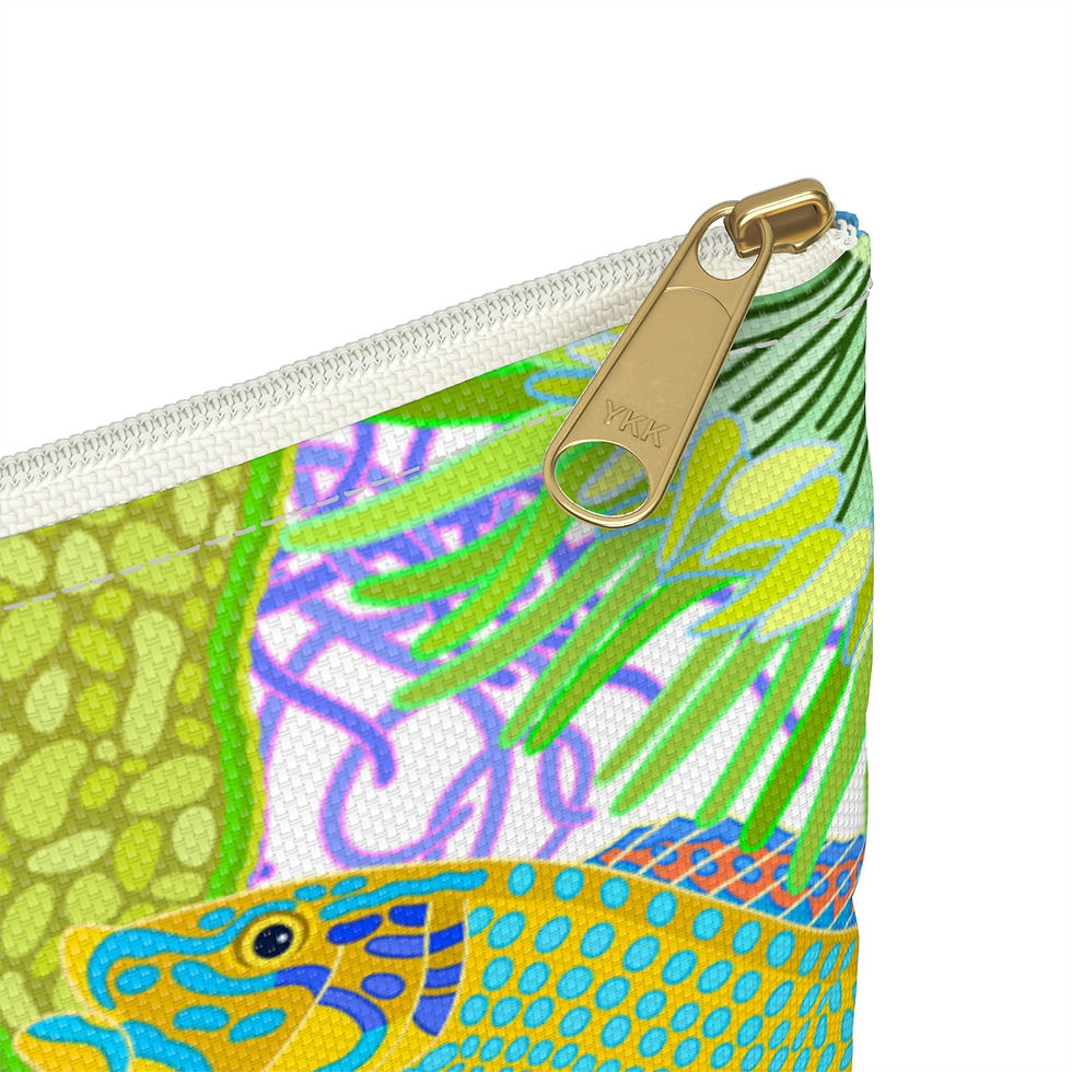 Thumbnail: Beachlife Abstract  on White Accessory Pouch
