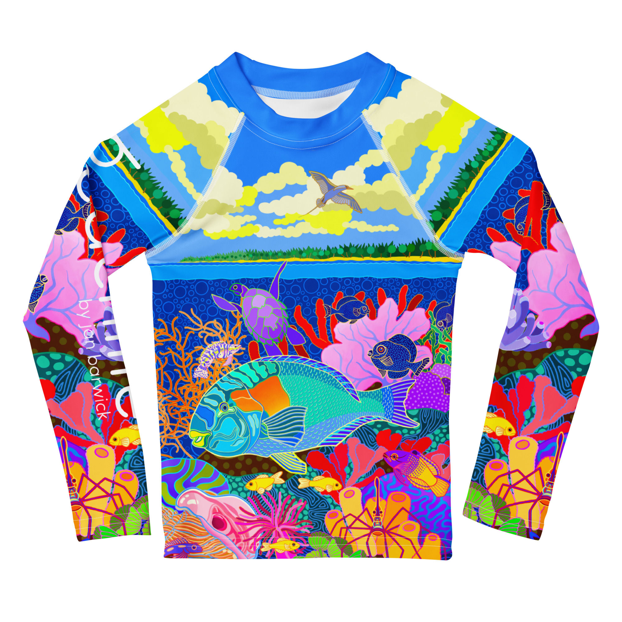 Coral Calm Kids Rash Guard