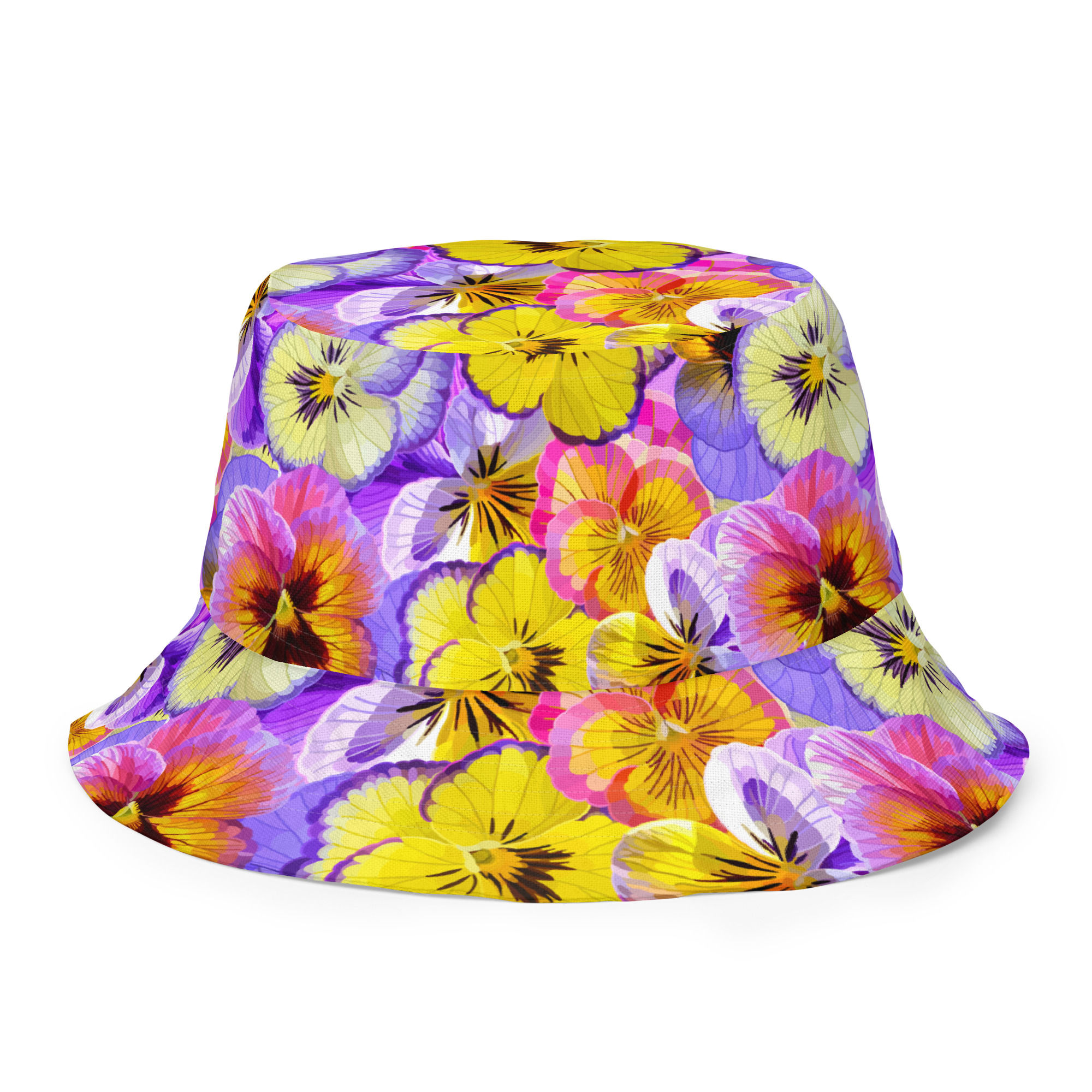Violas & Daffs Reversible bucket hat