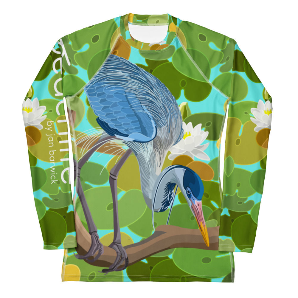 Great Blue Heron Women's Rash Guard