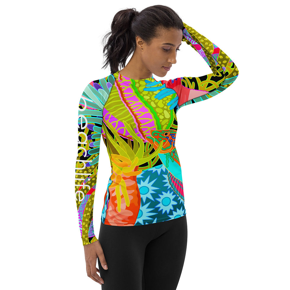 Thumbnail: beachlife POP! on Jet Women's Rash Guard