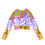 Thumbnail: Beachlife Abstract on White Recycled long-sleeve crop top