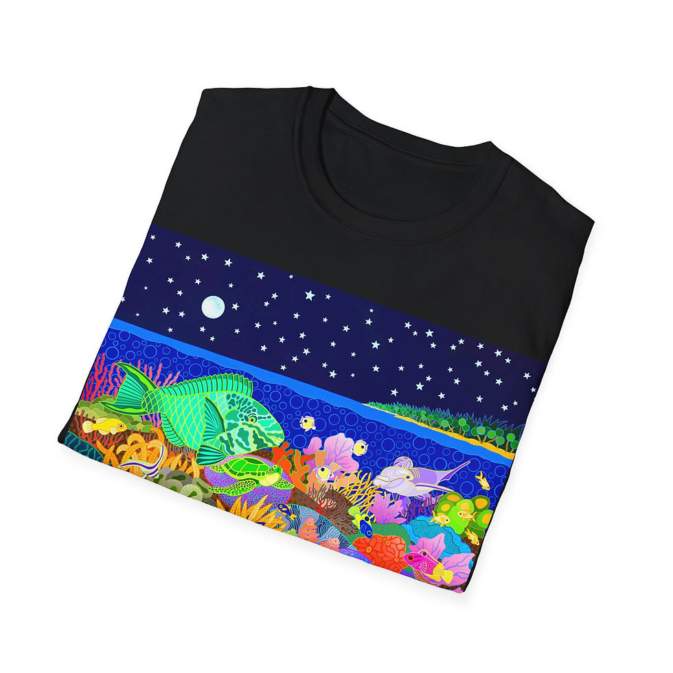 Thumbnail: Midnight Dreaming on Black Unisex Softstyle T-Shirt
