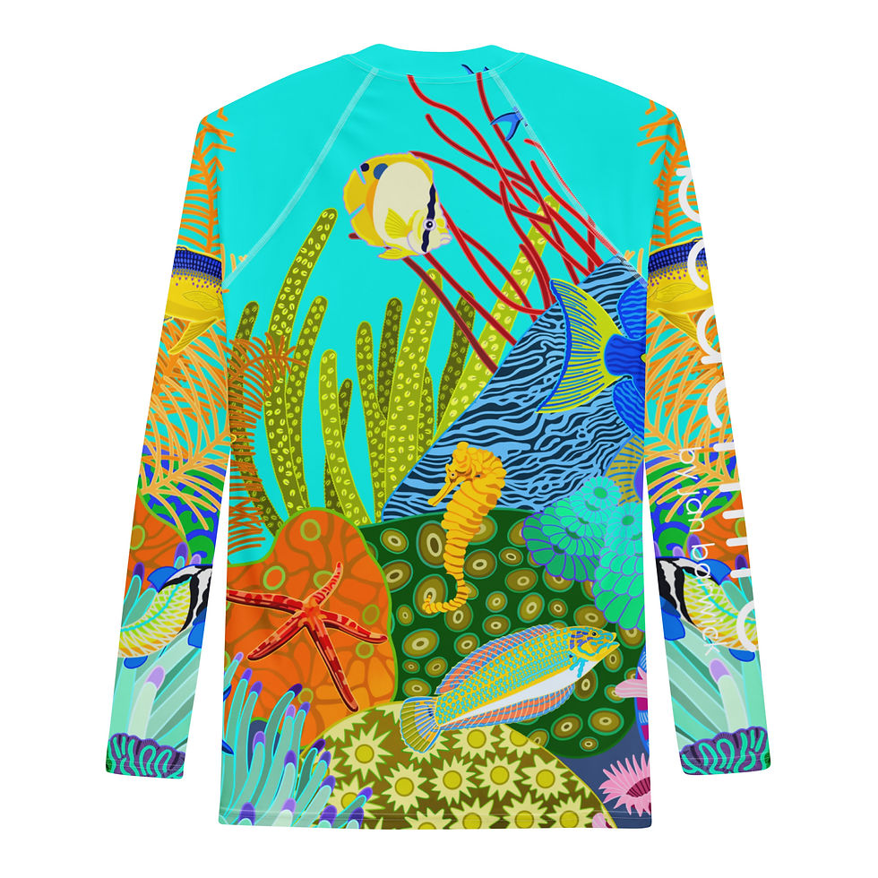 Thumbnail: beachlife Reef on Sky Men's Rash Guard