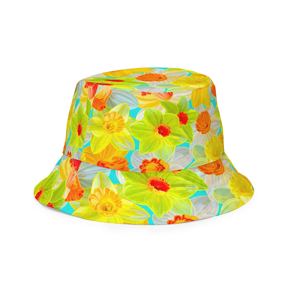 Thumbnail: Violas & Daffs Reversible bucket hat