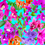 Thumbnail: Bougainvillea & Hummingbird on Sky Long Poly Satin