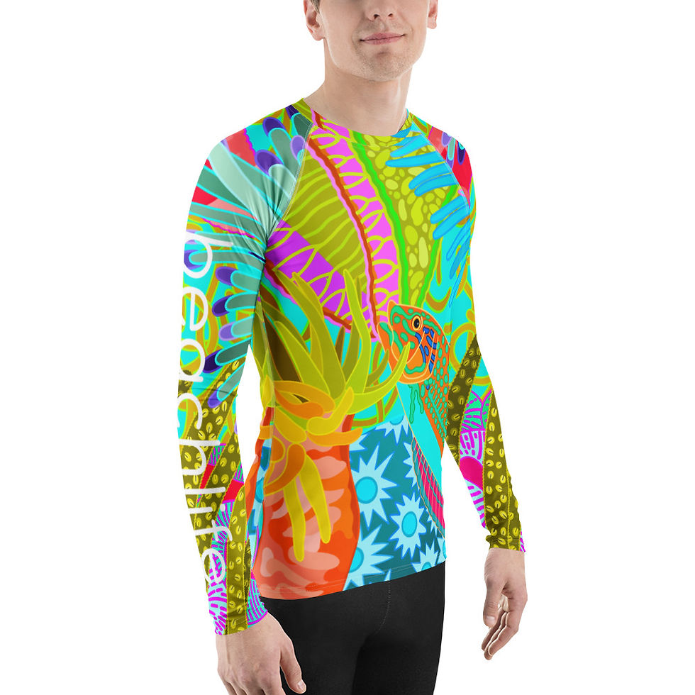 Thumbnail: beachlife Abstract on Sky Men's Rash Guard