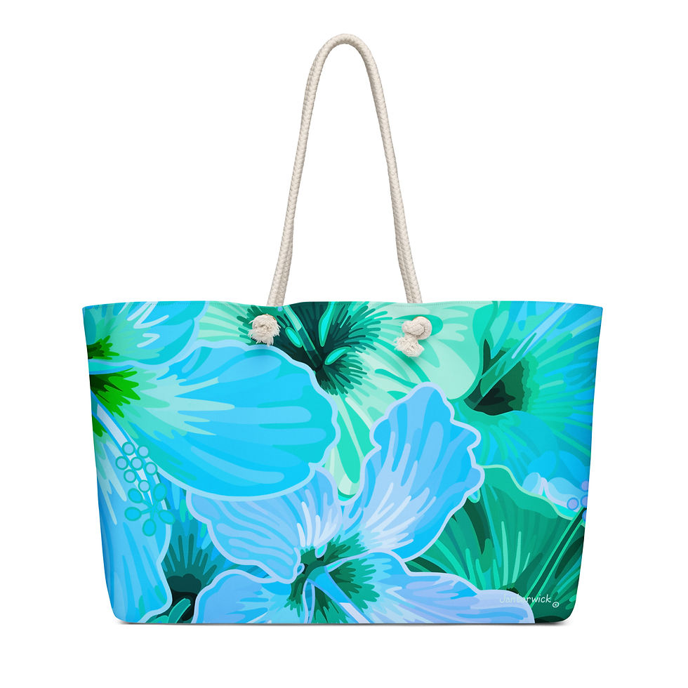 Thumbnail: Hibiscus Blues Weekender Bag