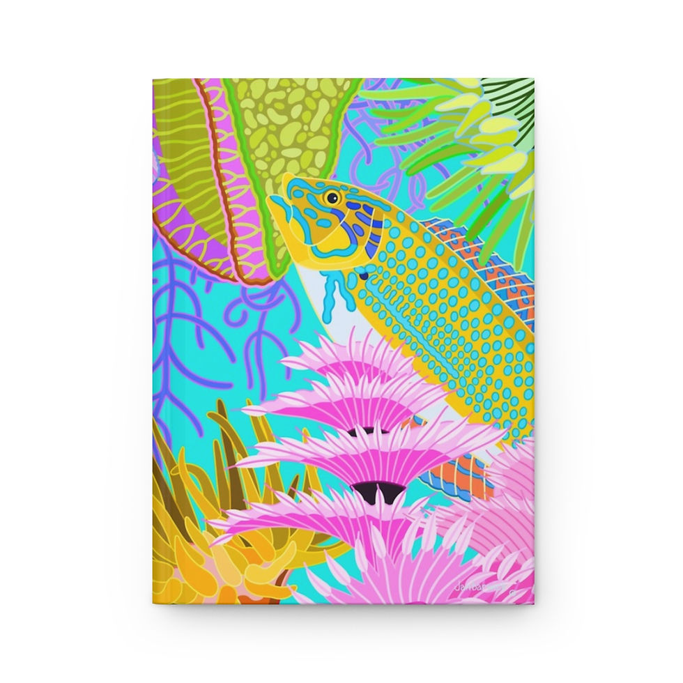 Thumbnail: Beachlife Abstract Hardcover Journal Matte