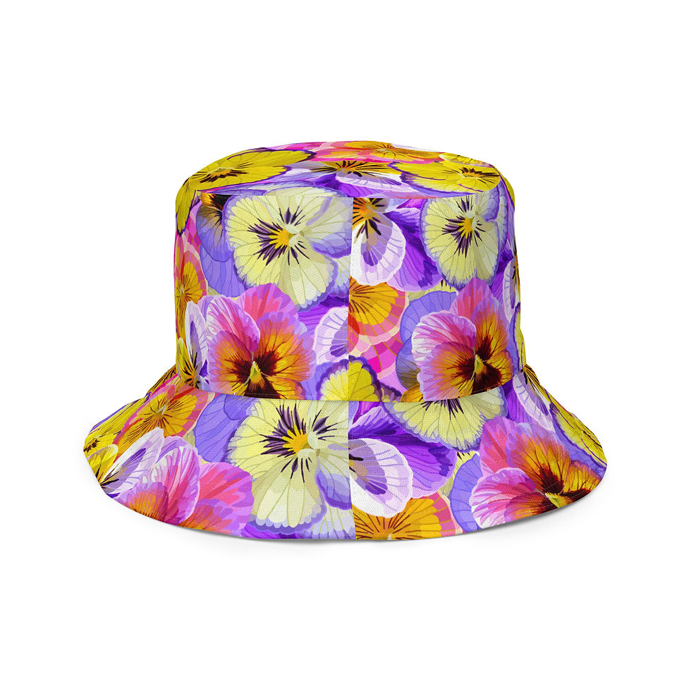 Thumbnail: Violas & Daffs Reversible bucket hat