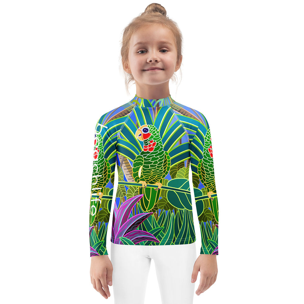 Thumbnail: Pretty Polly Parrot Kids Rash Guard