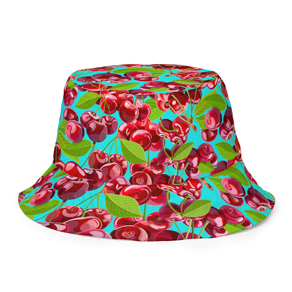 Thumbnail: Cherries & Lemons Reversible bucket hat
