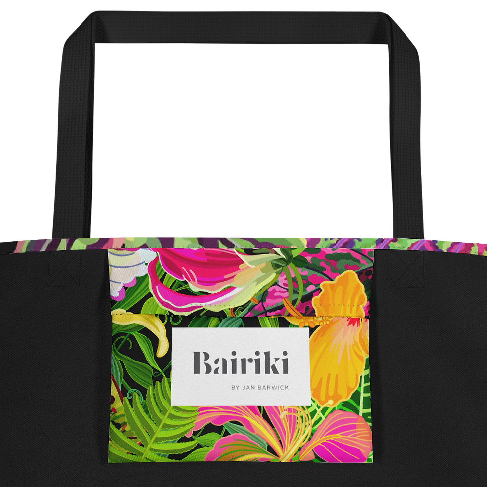 Thumbnail: Coleus Reds and Mint All-Over Print Large Tote Bag