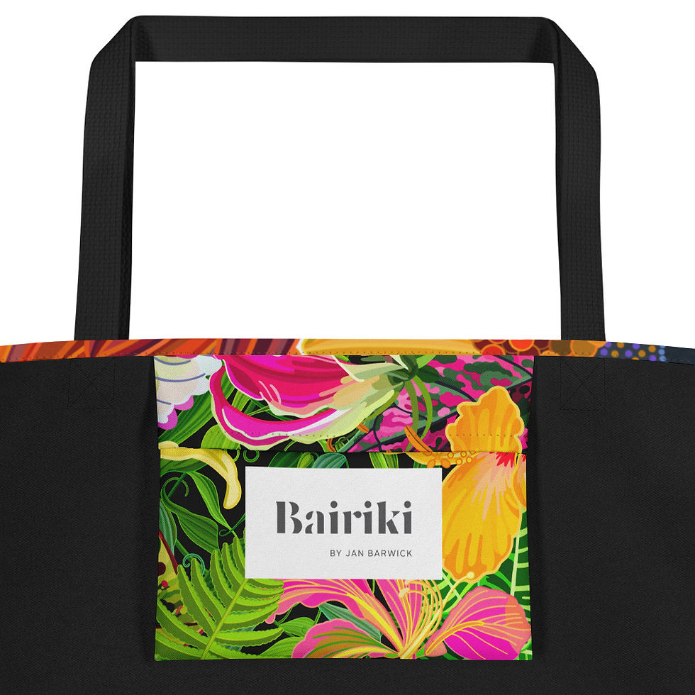 Thumbnail: Sunflower Original on White Tote Bag with Pocket
