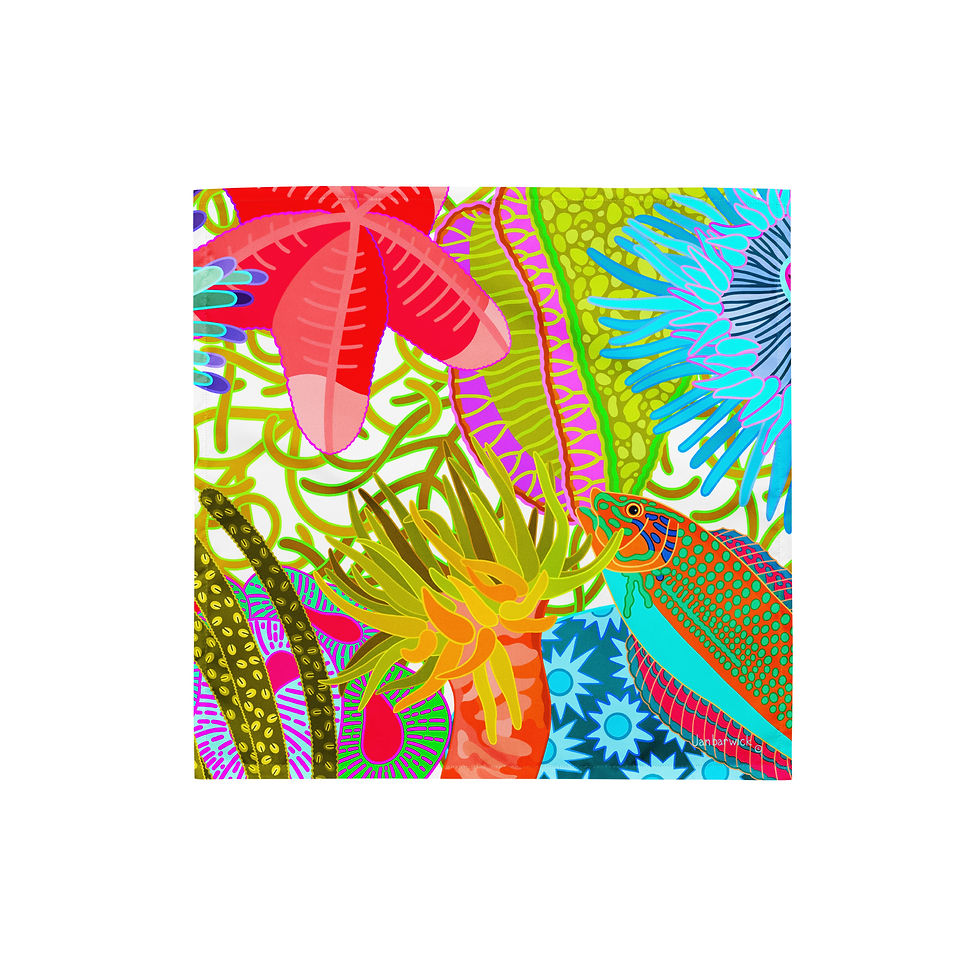 Thumbnail: beachlife POP! on White bandana
