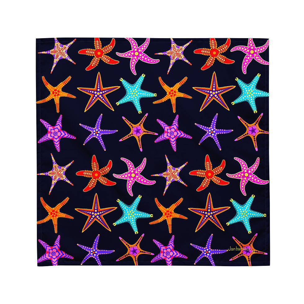 Thumbnail: Starfish Party on Jet bandana