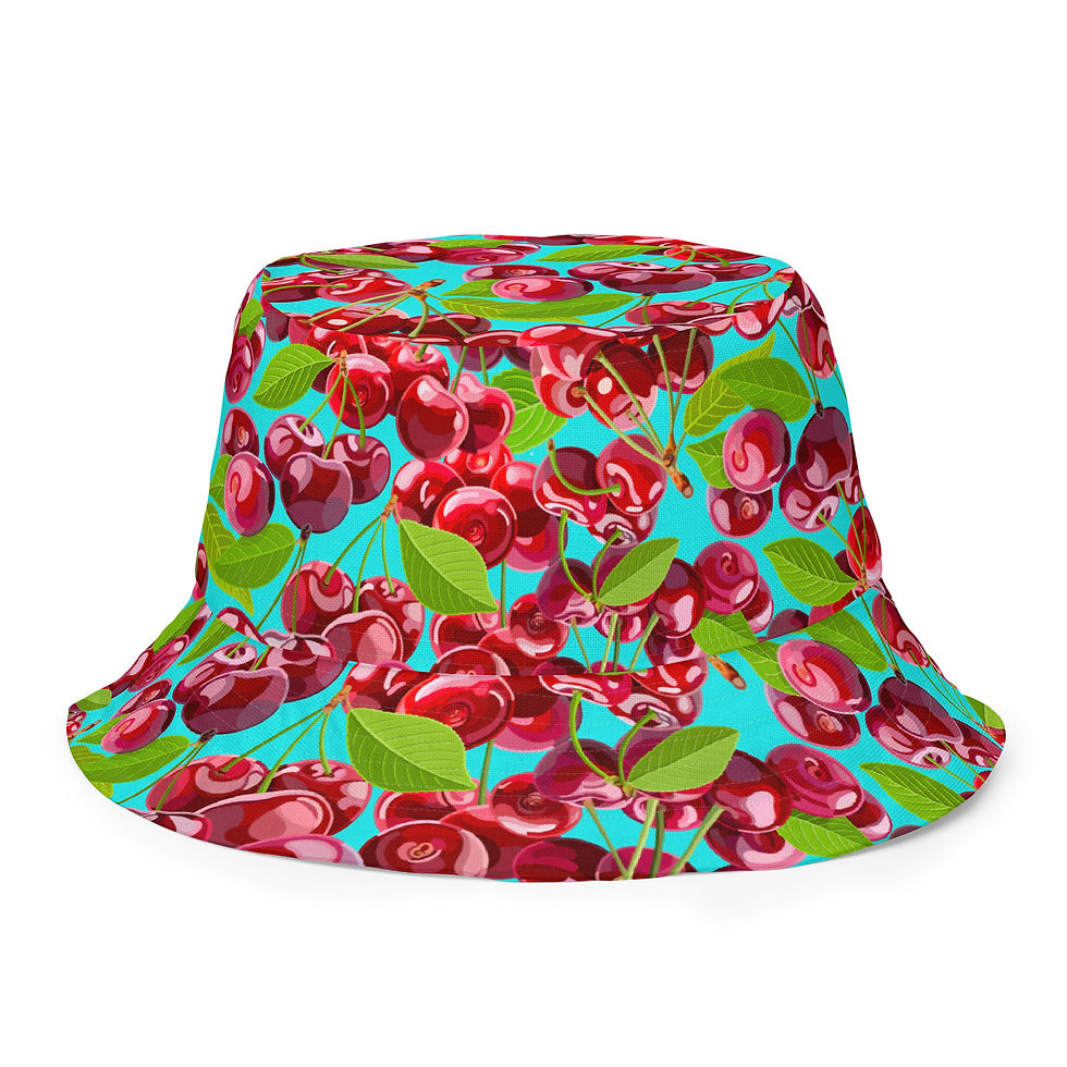 Thumbnail: Cherries & Lemons Reversible bucket hat