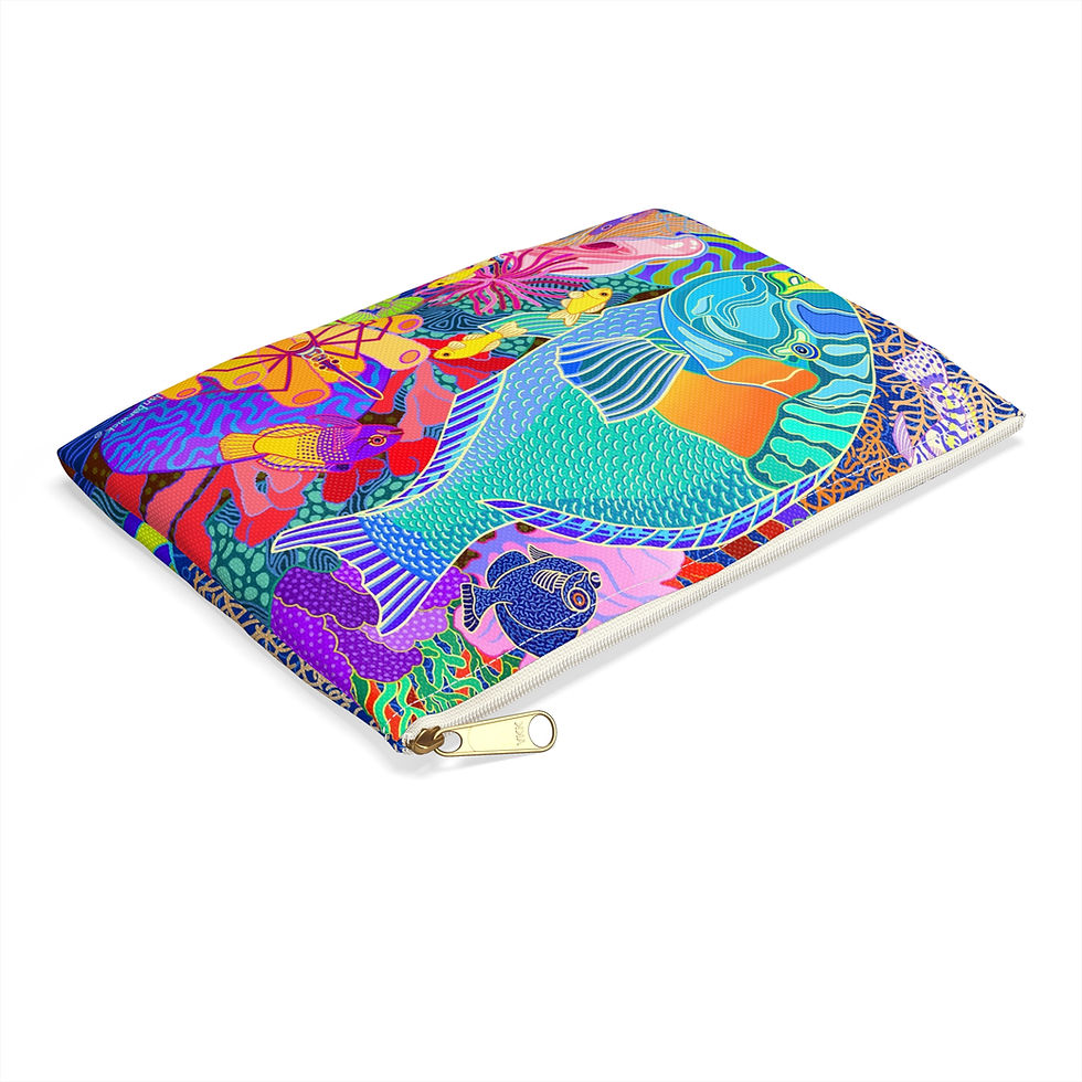 Thumbnail: Coral Calm Accessory Pouch