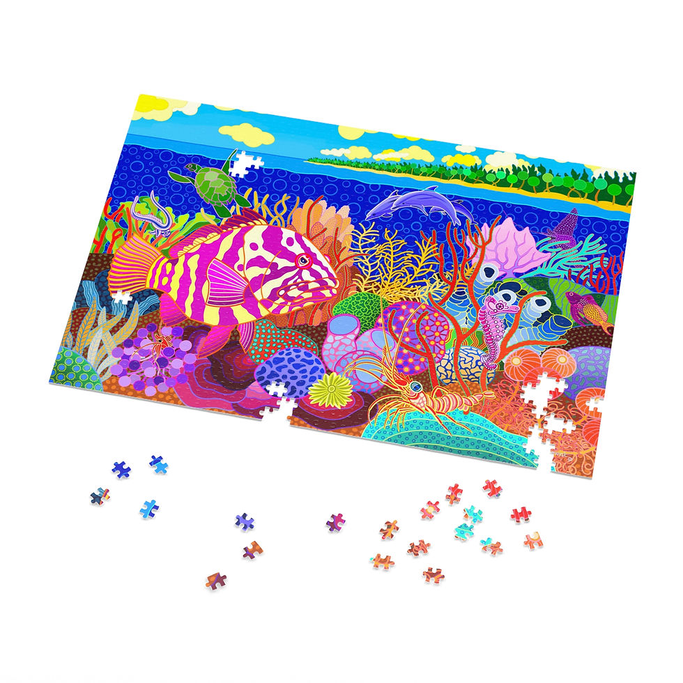 Thumbnail: Dolphin's wake Jigsaw Puzzle