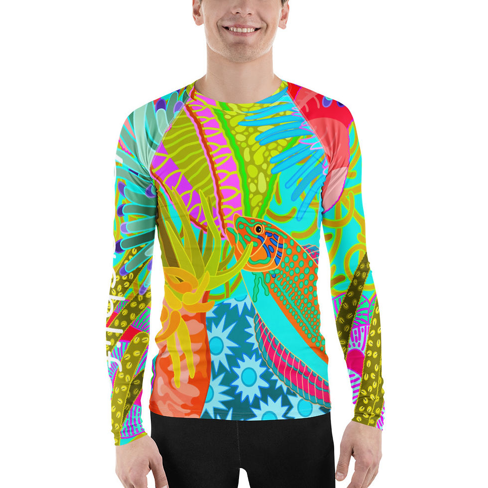 Thumbnail: beachlife Abstract on Sky Men's Rash Guard