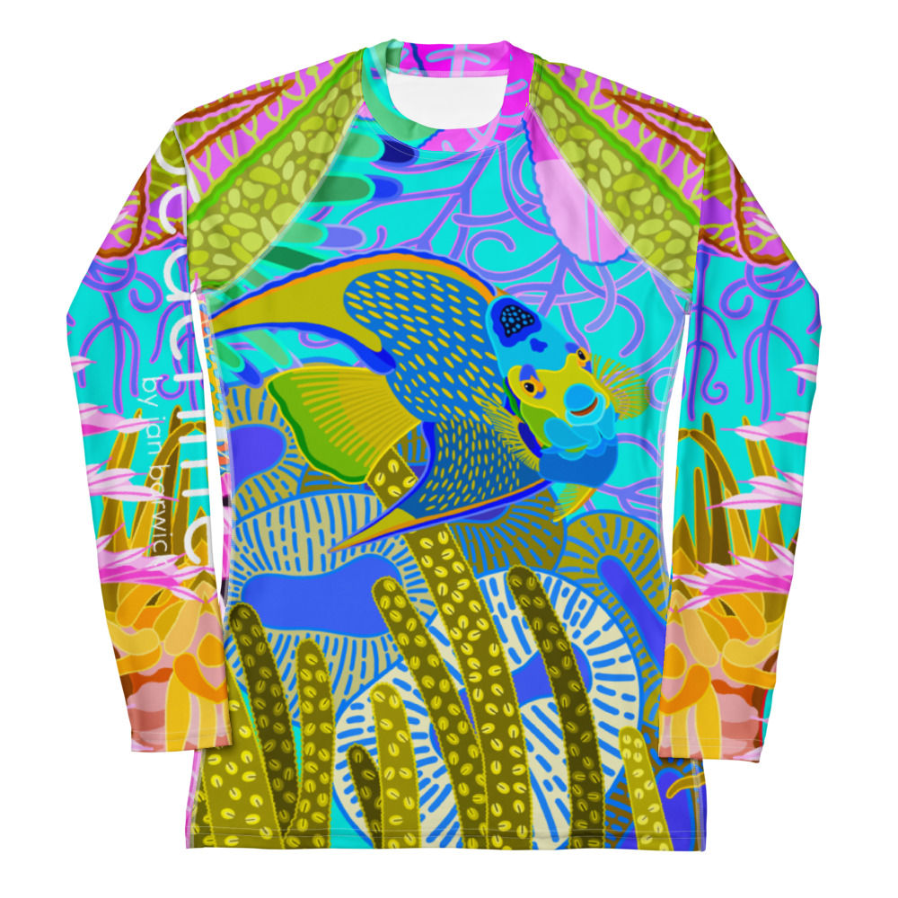 beachlife abstract on Sky Women's Rash Guard