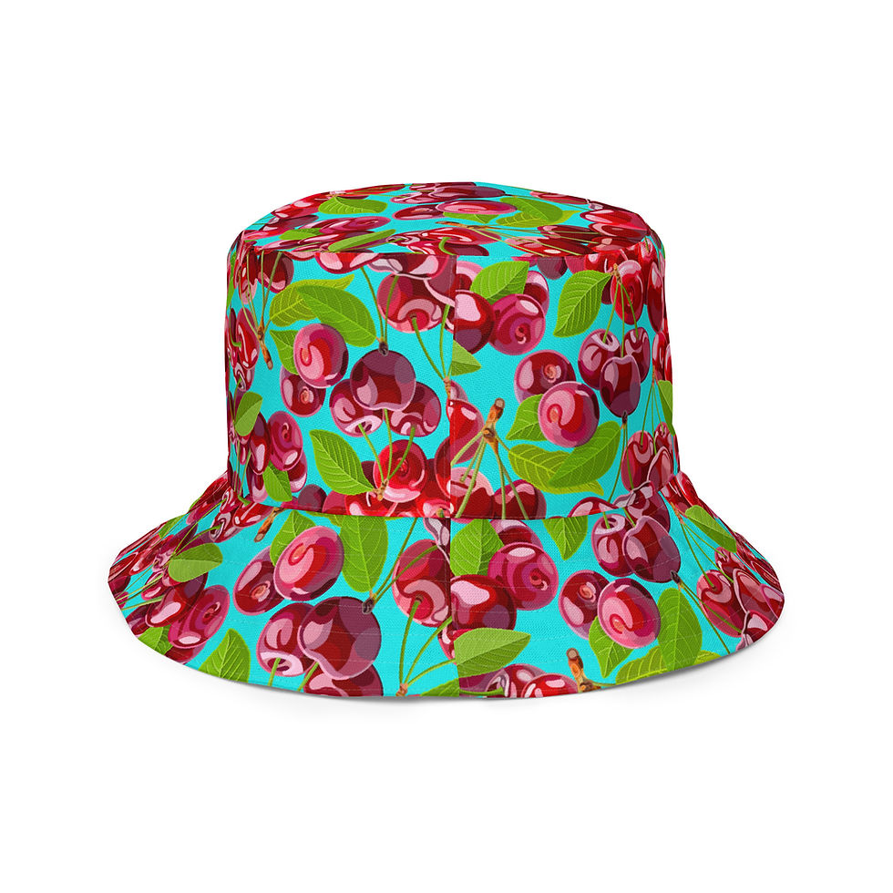Thumbnail: Cherries & Lemons Reversible bucket hat