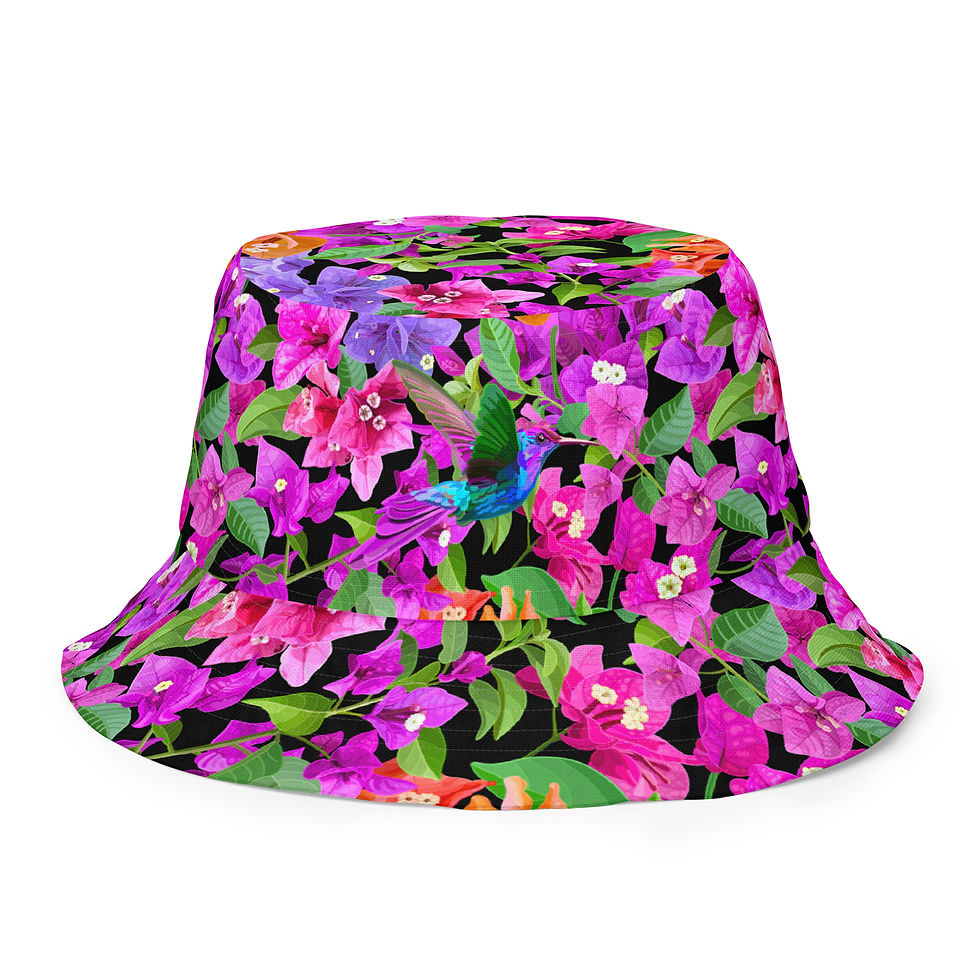 Thumbnail: Bougie & Plaid Bromeliad Reversible bucket hat