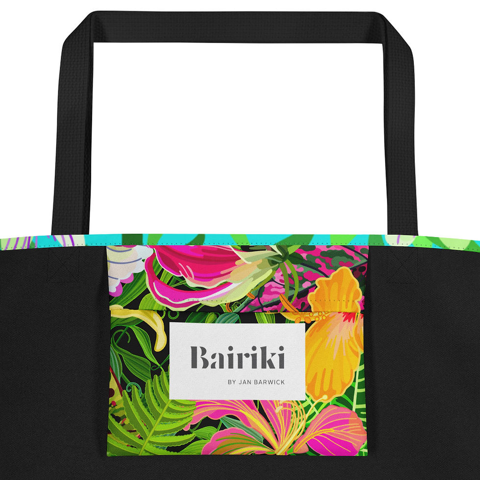 Thumbnail: Passionflower Original Tote Bag with Pocket