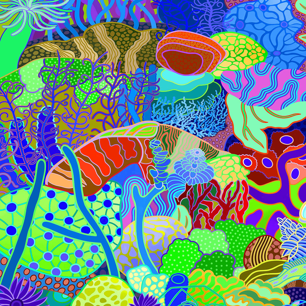 Thumbnail: Paradise Plunge Abstract  Pocket Silk